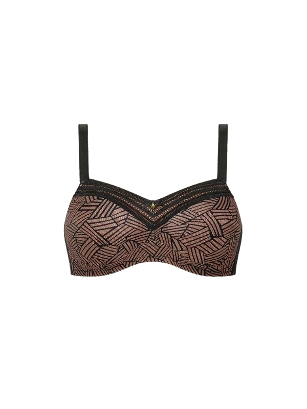 Biustonosz bez fiszbin dla amazonek do protez Brooke sb 45125 black/café