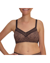 Biustonosz bez fiszbin dla amazonek do protez Brooke sb 45125 black/café