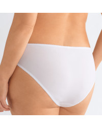 Eleganckie białe figi z koronką Amoena Rebeca